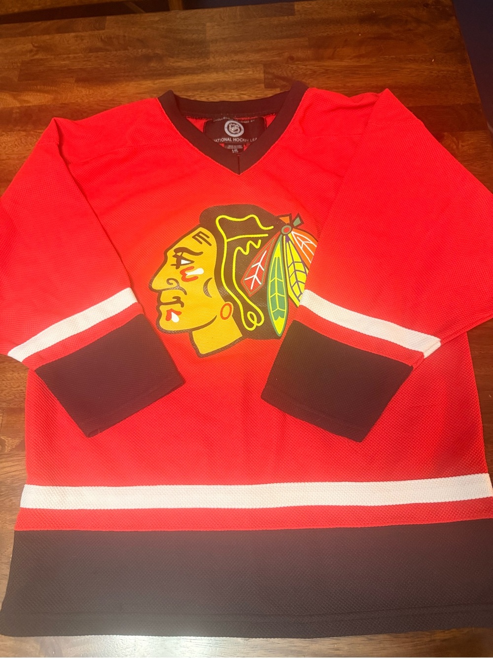 NHL Kids Red Chicago Blackhawks Hockey Jersey Top